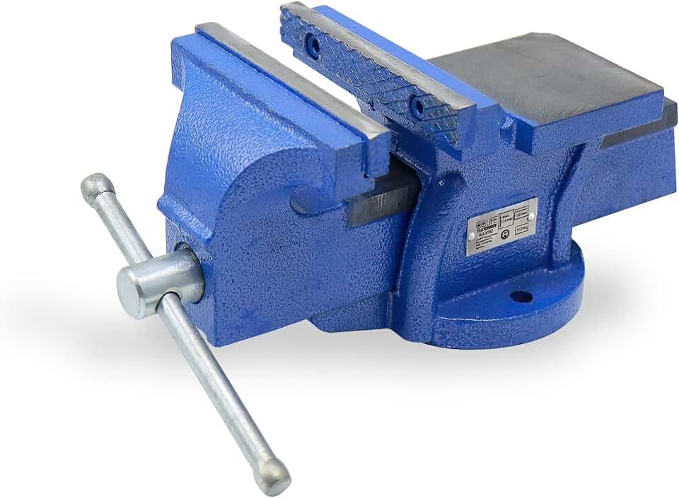 CCLIFE Schraubstock 150 mm feststehend aus Gusseisen für Werkbank