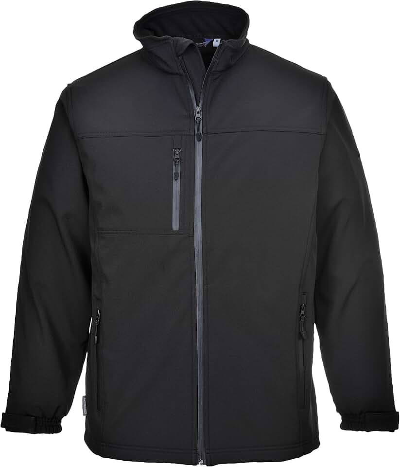 PORTWEST Softshell-Jacke (3-lagig), Farbe: Schwarz, Größe: 5XL, TK50BKR5XL