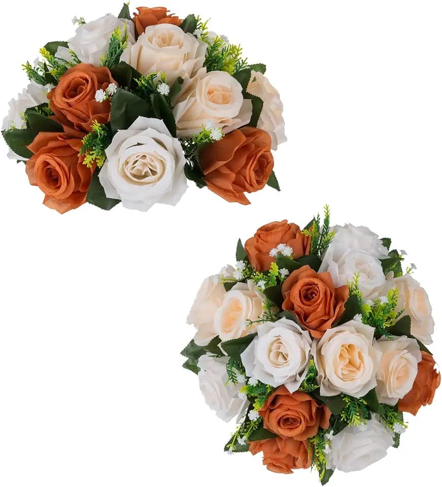 BLOSMON Flower Balls for Centerpieces Decoration: 2 Pcs, Terracotta