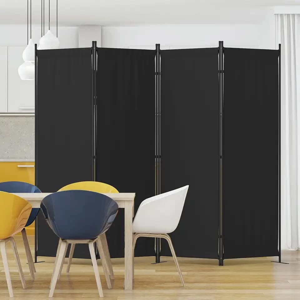 Folding Screen Room Divider 4 Panel for Room Separator 6FT