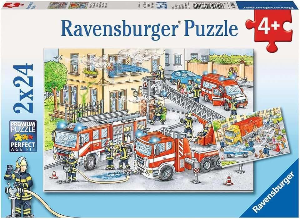 Ravensburger Puzzle Helden im Einsatz - 2x24 Teile Puzzle ab 4 Jahre