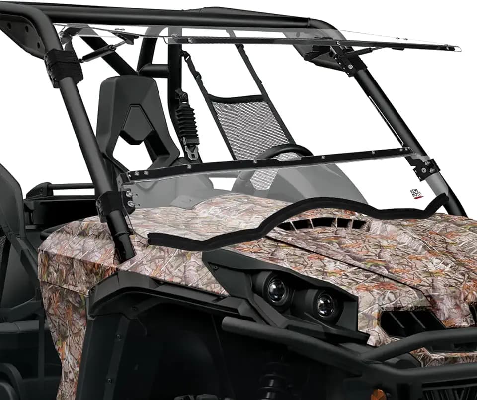 KEMIMOTO 2-in-1 Flip Windshield 2011-2020 Compatible with Can-Am Commander