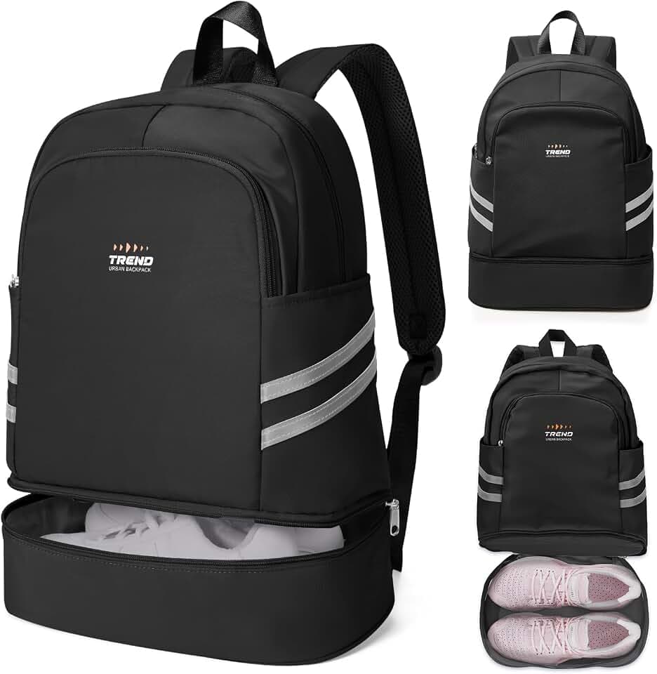 coofay Gym Backpack For Women, Gym Bag with Shoe Compartment
