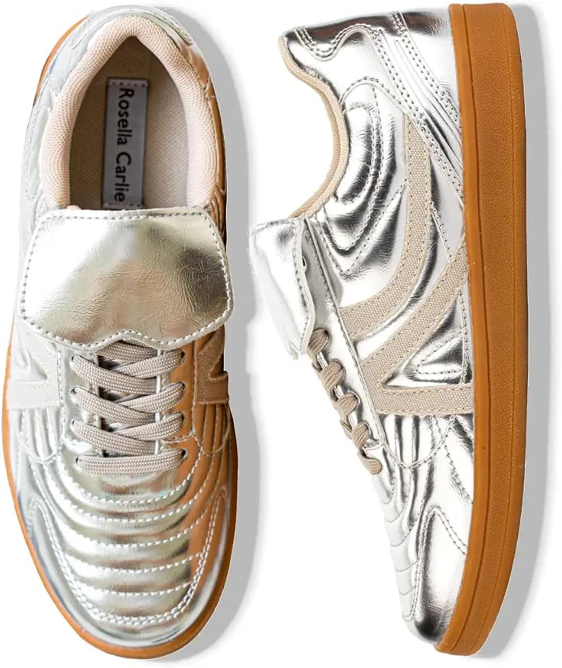 Rosella Carlie Fashion Sneakers for Women Lightweight Lace Up Tennis Shoes