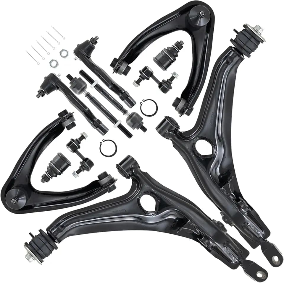 KUIPERAUTO 12PCS Front & Rear Suspension Kit-Stamped Control Arms,Ball Joints,Joints,Tie Rods & Stabilizer Bars Fit 1997-2001 Honda CR-V(RD1/RD3)