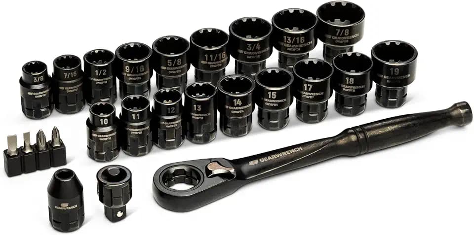 GEARWRENCH 25 Piece 3/8" Drive Pass-Thru Ratchet and Socket Set | GWX6PT25