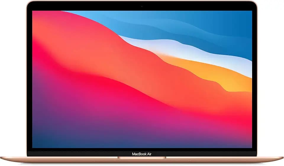 2020 Apple MacBook Air Laptop: Apple M1 Chip, 13” Retina Display, 8GB RAM, 256GB SSD Storage, Backlit Keyboard, FaceTime HD Camera, Touch ID. Works with iPhone/iPad; Gold