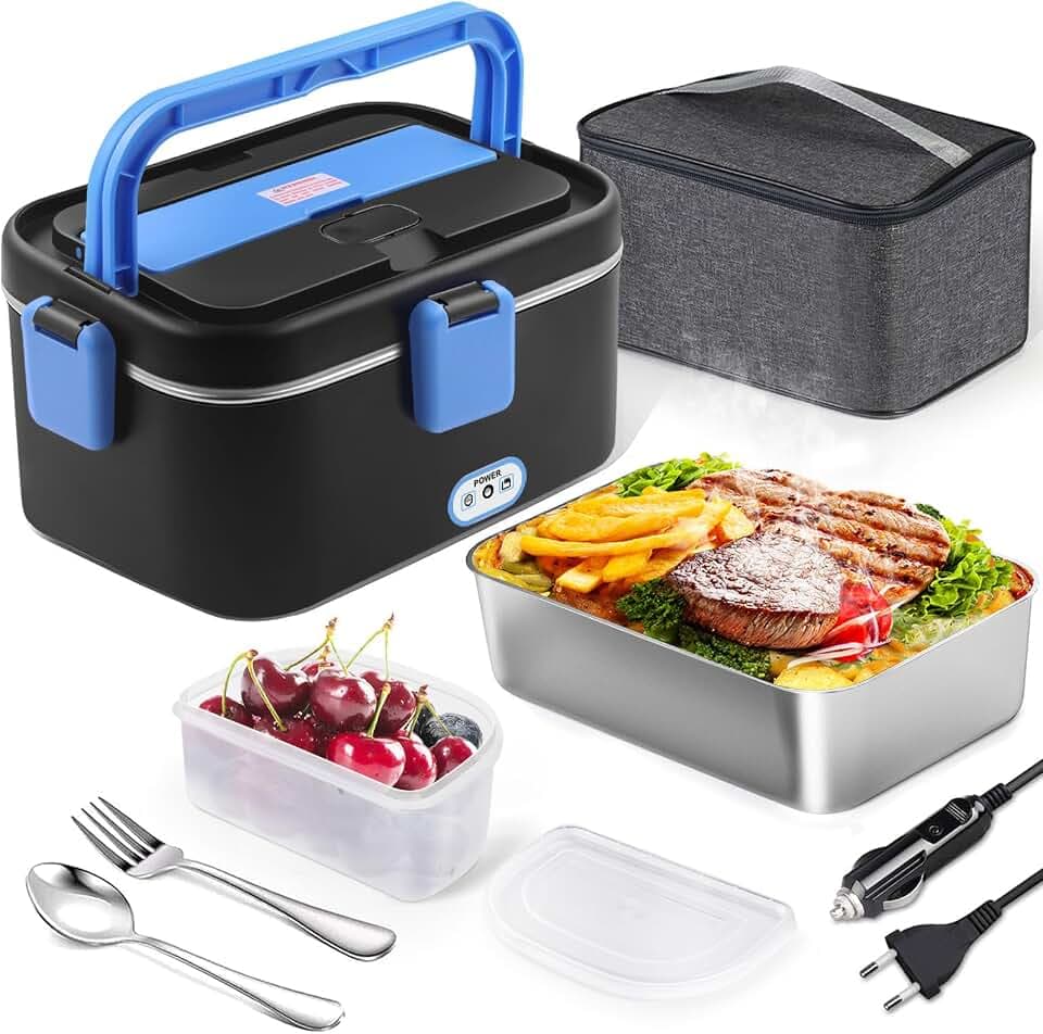 AUTOPkio Elektrische Lunchbox 1,8L 80W, Großer Beheizbare Speisenwärmer