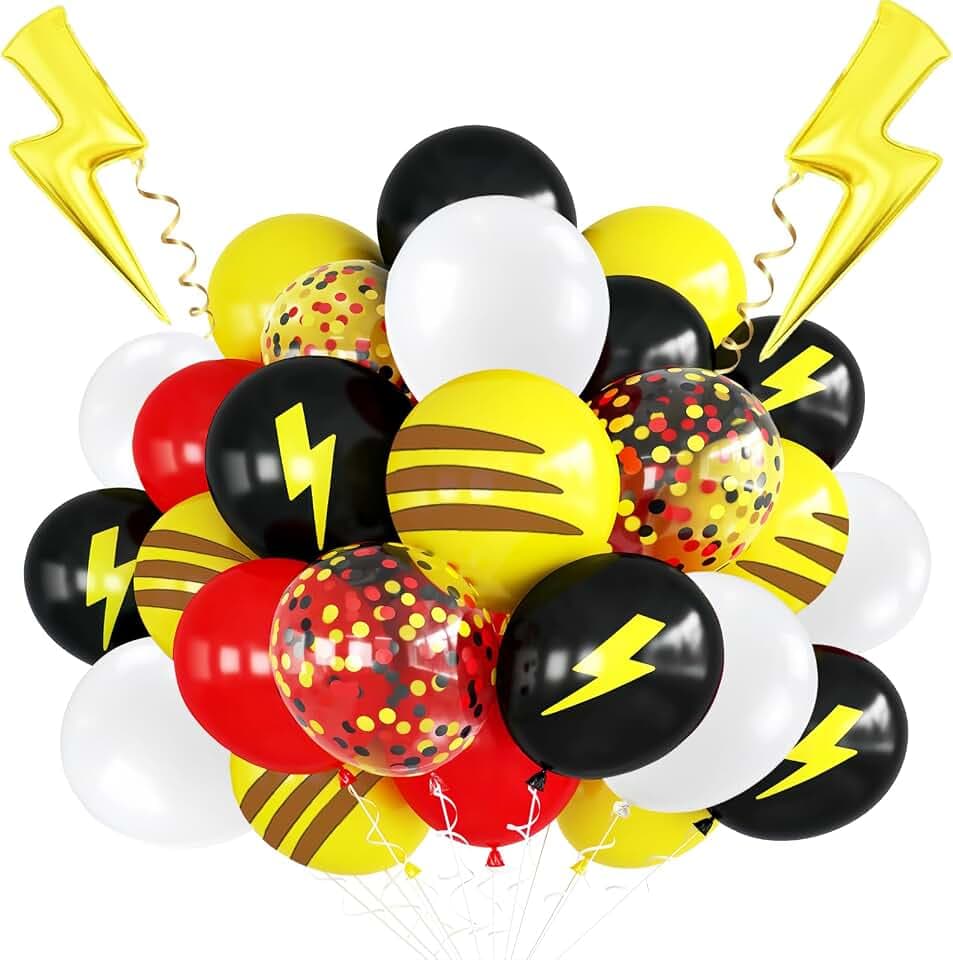12in Lightning Printed Balloons Cartoon Ball Birthday Decorations