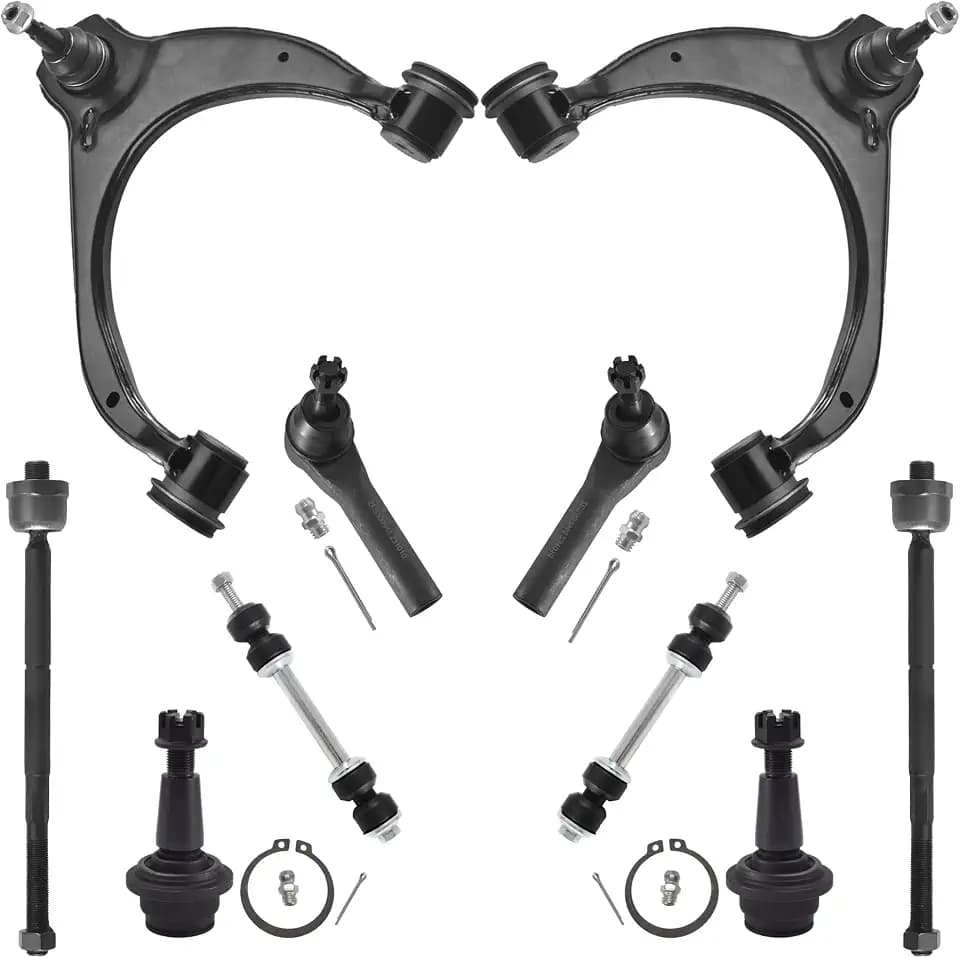 ASTARPRO 10Pcs Front Suspension End Kit Compatible with 2014-2018 Silverado 1500 Sierra 1500 2015-2020 Tahoe Yukon ONLY Fits with Stamped Steel Lower Control Arms (Not for Aluminum/Cast)