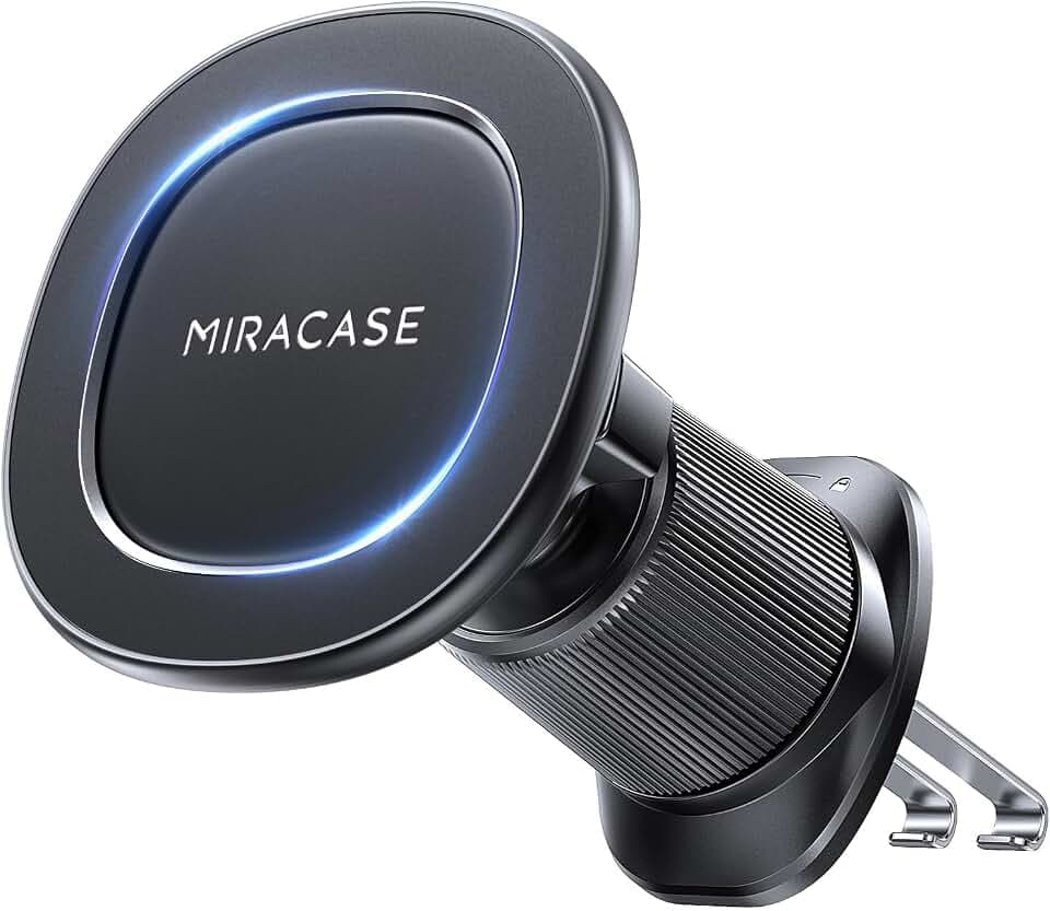 Miracase Handyhalterung Auto Lüftung for Magsafe,[2026 Stromlinienförmiges Design & 20*N52 Magnet] Magnetische Autohalterung Halterung Handy Kfz Zubehör,Kompatibel mit iPhone 17 16 15 14 13 12 Pro Max
