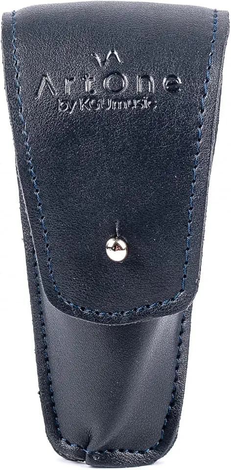 Vegan Leather Mouthpiece Case for Trombone/Euphonium – Protective Faux Leather with Soft Lining & Belt Loop (Blue)