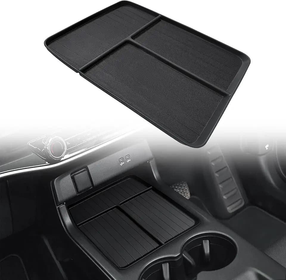 BestEvMod Center Console Front Organizer Compatible with Honda Prologue 2026 2025 2024 Accessories TPE Material Storage Tray Easy to Install and Clean Anti-Slip 3 Compartments