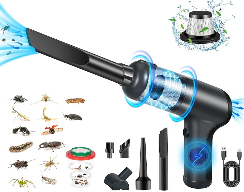 Electric Bug Vacuum Catcher Cordless Handheld Spider & Insect Trap