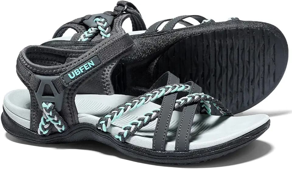 UBFEN Womens Hiking Sandals with Comfortable Arch Support