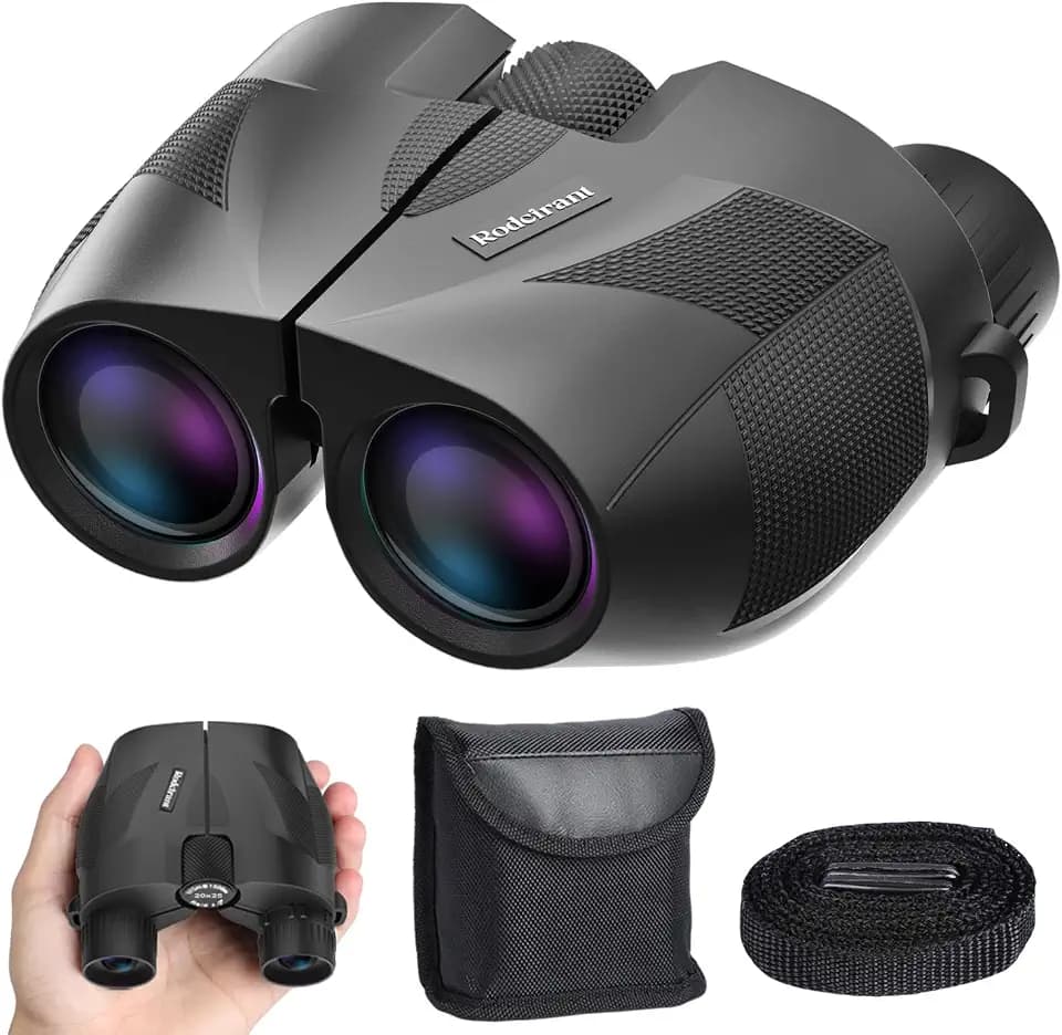 20x25 Compact Binoculars for Adults and Kids, Waterproof Binocular with Low Light Vision, Easy Focus Binoculars for Bird Watching