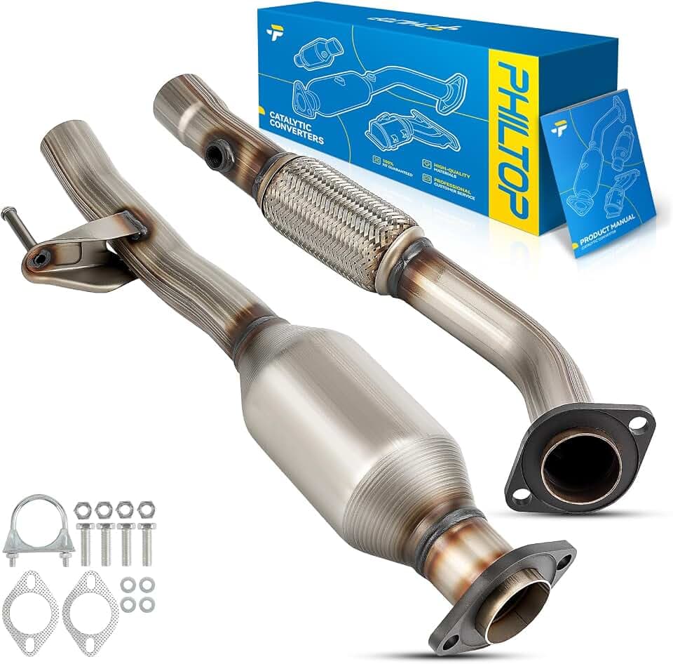 PHILTOP Rear Catalytic Converter Kit Direct-Fit Stainless Steel for Toyota