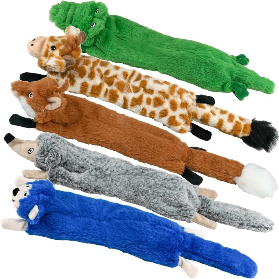 SHARLOVY Quietschendes Hundespielzeug für Hunde, Keine Füllung, Plüsch-Hundespielzeug für mittelgroße Hunde, langlebig, Kauspielzeug, niedliche Tiere, Welpenspielzeug zum
