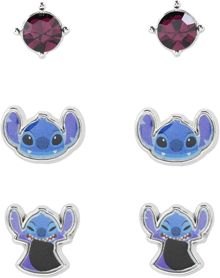 Disney Lilo & Stitch Blue Costume 3pc Earring Set SH00630RL.PH
