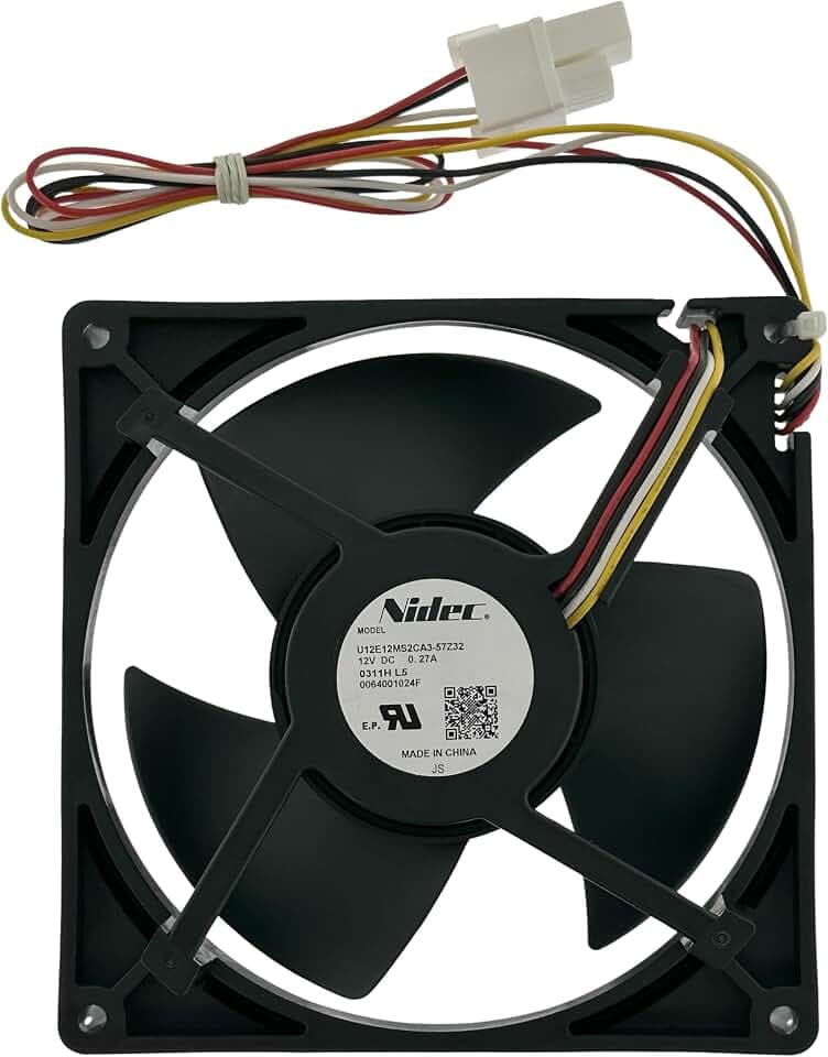 WR60X32088 Refrigerator Freezer Evaporator Fan Motor OEM Replacement Parts for GE PVD28BYNFS, CVE28DM5NS5, CVE28DP2NS1, CVE28DP3ND1, CVE28DP4NW2, CXE22DM5PS5, CXE22DP3PD1, CXE22DP4PW2, PGD29BYTFS