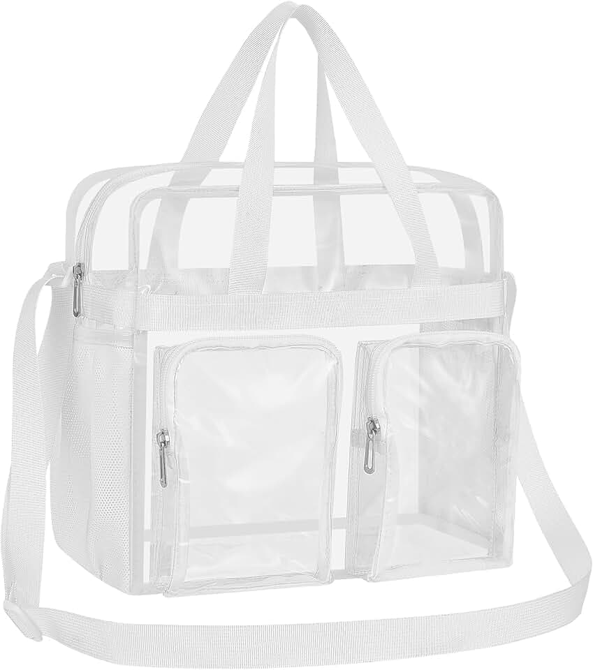 Oraben Clear Tote Bag Clear Bag Stadium Approved 12x6x12 Stadium Bag for Work, Sports Games,Gym