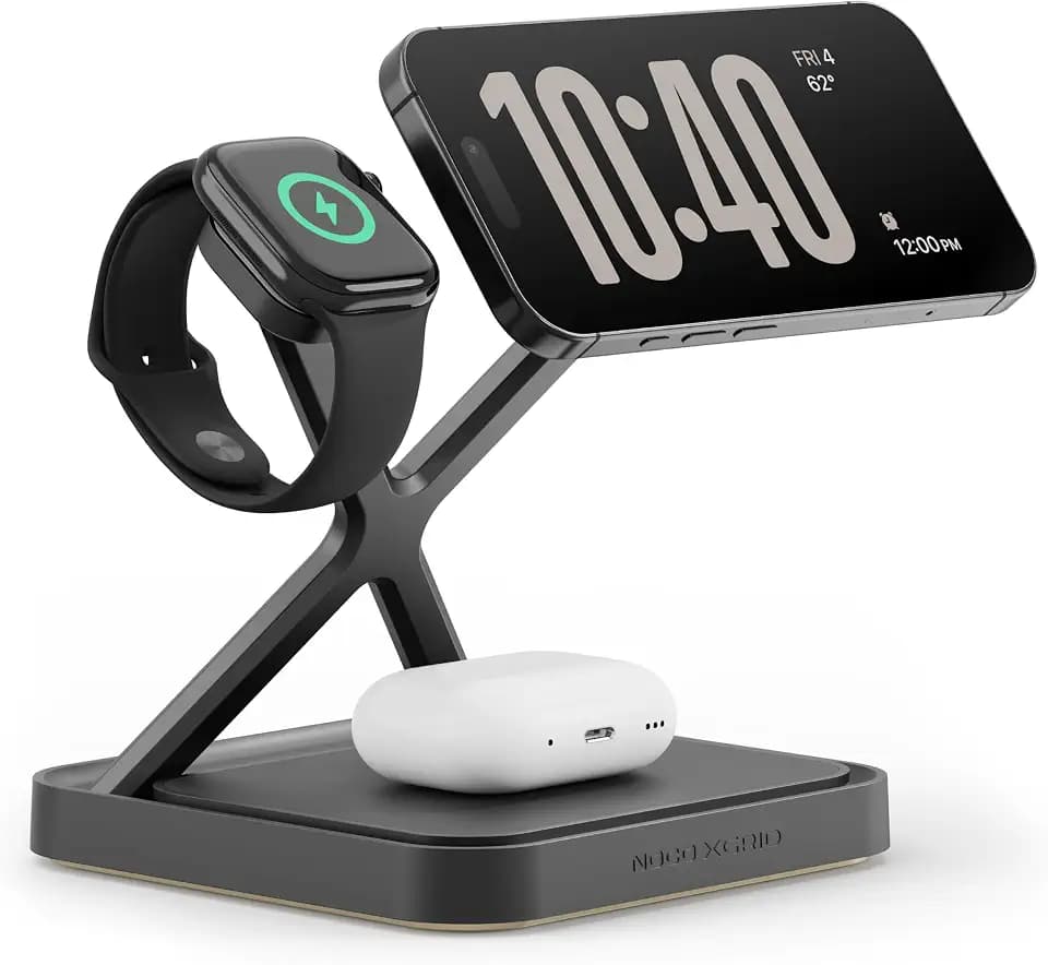 NOCO XGrid XDS3 3-in-1 Wireless Charging Station - iPhone, Watch & AirPods