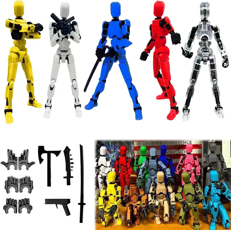 Titan 13 Action Figure Set,3D Printed Detailing,Multi-Jointed (NEW-5PCS)