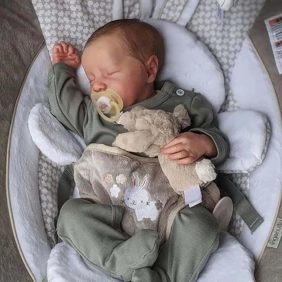 JIZHI Reborn Baby Dolls Boy - 20 Inch Cute Soft Realistic Newborn Baby Doll with Poseable Body, Real Life Baby Dolls with Accessories for 3+ Year Old Gifts, Pretend Play