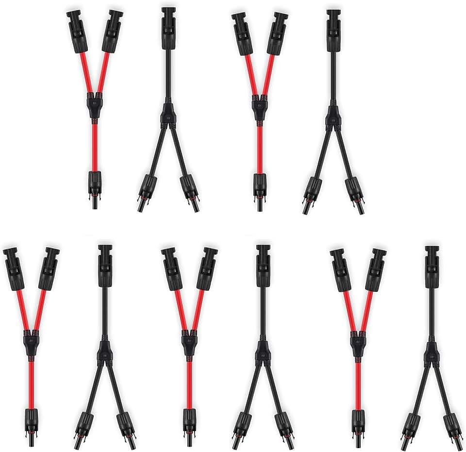 GENORTH Solar Y Kabel 6 mm²,1Y2 PV Y Stecker Solar MMF und FFM,5 Paare