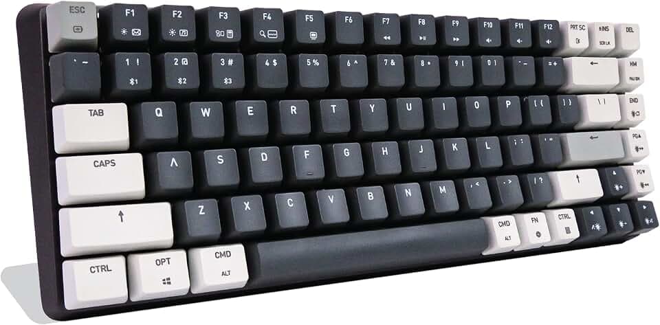 Azio Cascade Mechanical Keyboard, Backlit RGB, Hotswap Switches and Keycaps, Wired USB-C or Bluetooth Wireless Connection (Gateron Brown Switches) (Galaxy Dark 75)