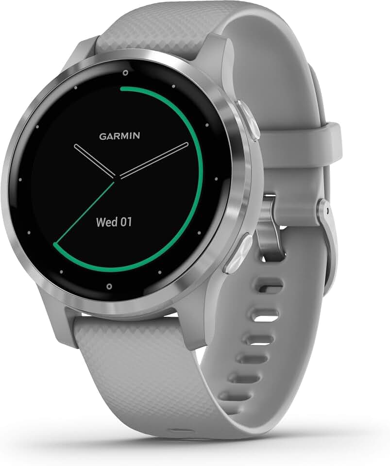 Garmin Unisex – Erwachsene vívoactive 4S , Silber/Grau, S, 010-02172-02
