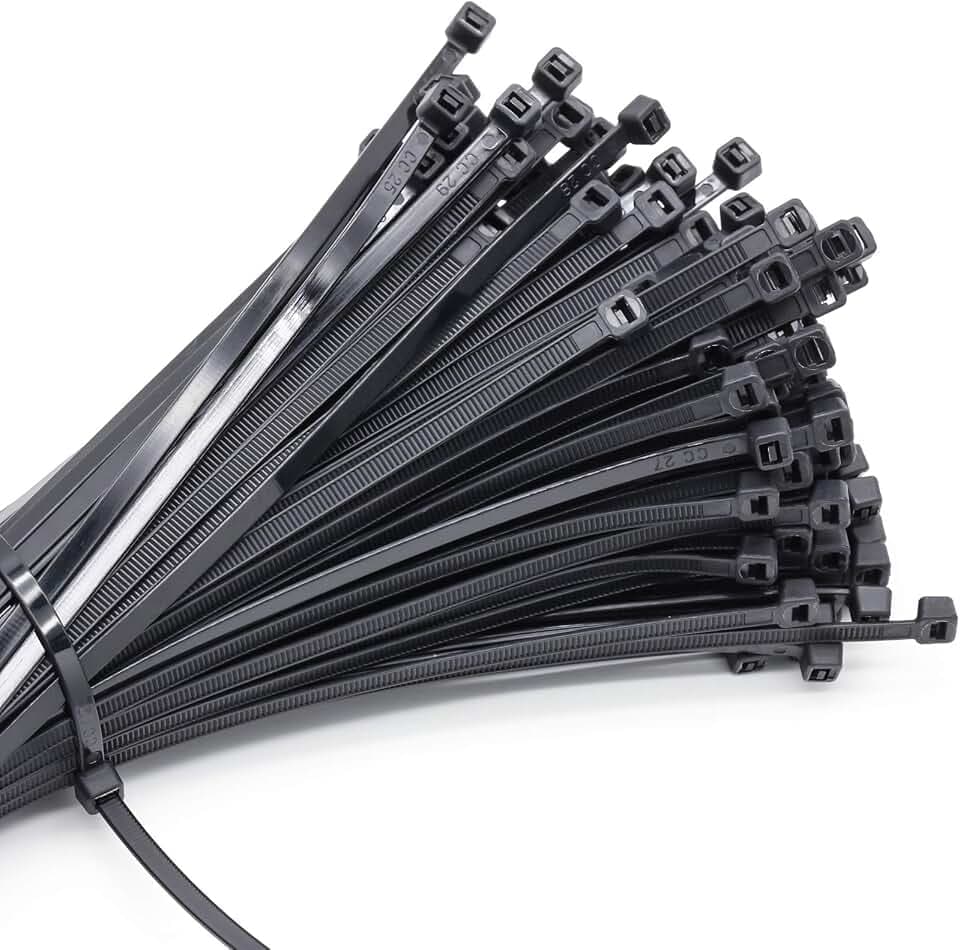 250 Stück Nylonkabelbinder mit Selbstverrieglung 300X4.8 mm,Kunststoffkabelbinder, Selbstverrieglung Kabelbinder aus Nylon Verformungsbeständige und Langlebige Kabelbinder(Schwarz)