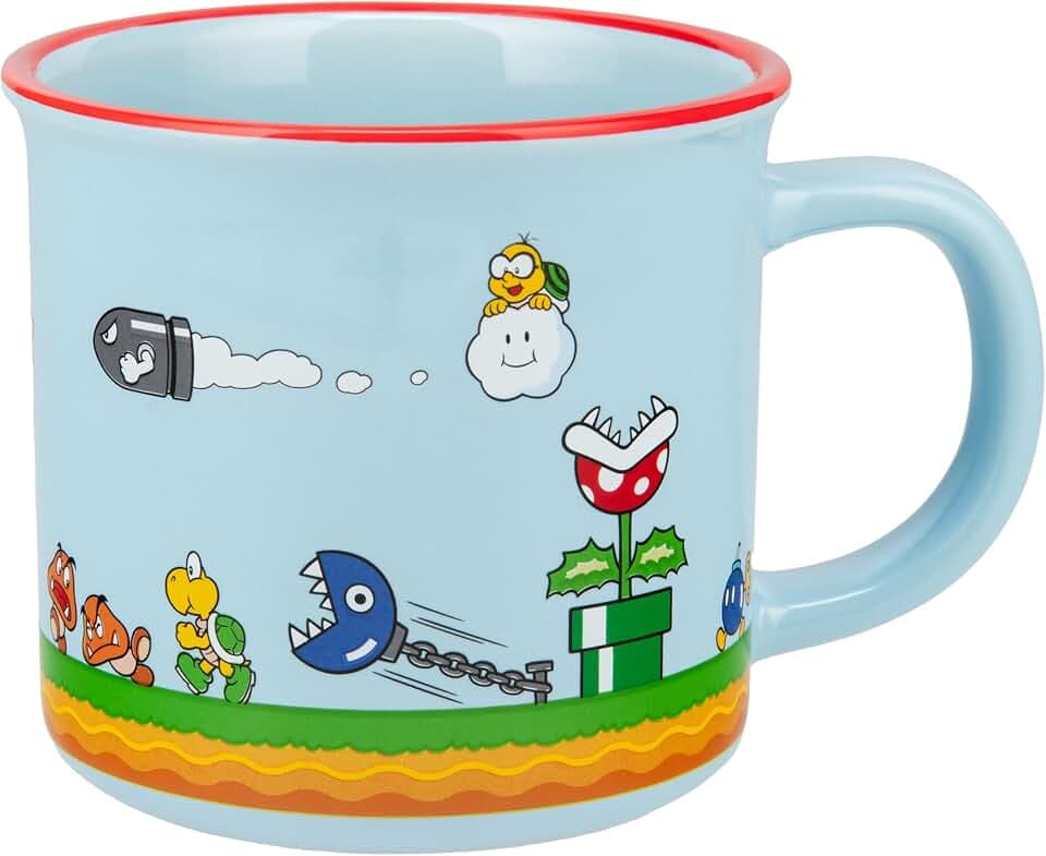 Paladone Super Mario Keramiktasse 350 ml – Offiziell lizenziertes Super Mario-Produkt
