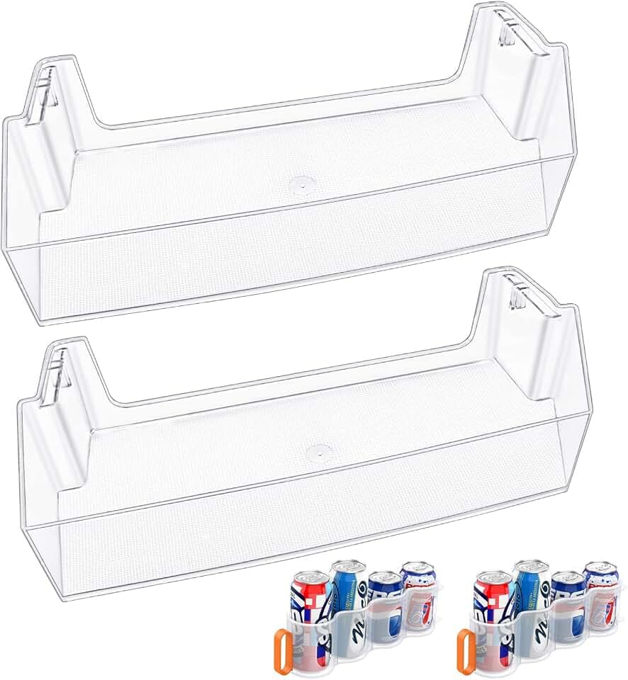 [2 PACK] UPGRADED W11239961 W10900538 Refrigerator Door Shelf Bin Compatible with Whirlpool Refrigerator Door Shelf Parts PS12578777 AP6333410 WRS315SDHZ08 WRS321SDHZ08 WRS315SDHM WRS325SDHZ Door Bin