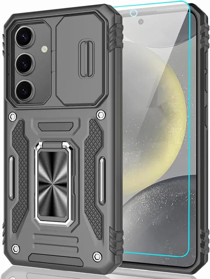 for Samsung Galaxy S24 Case with Sliding Camera Cover