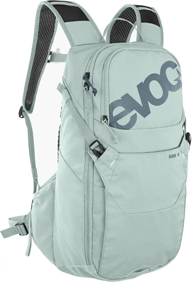 EVOC RIDE Fahrradrucksack Bike-Rucksack für Trails und andere Aktivitäten (8l, 12l, oder 16l Stauraum, cleveres Taschenmanagement, belüftet durch AIR-PAD-Rückenpolsterung)