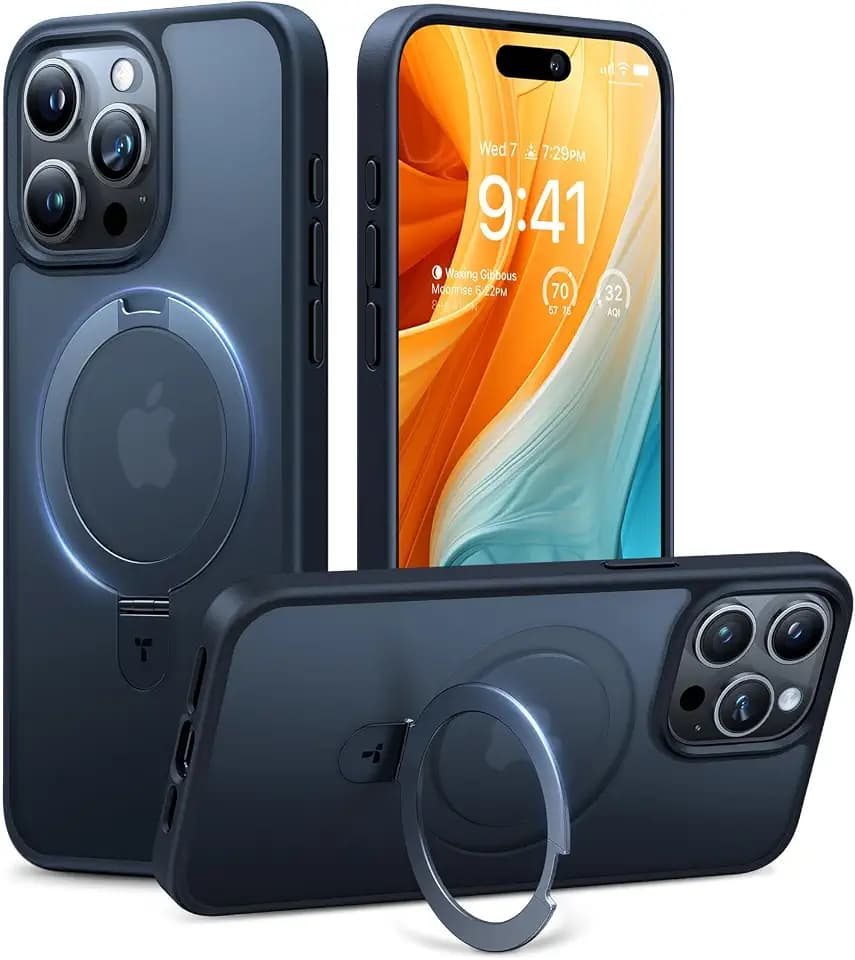TORRAS Magnetic Ostand for iPhone 15 Pro Max Case Mil-Grade Drop Tested