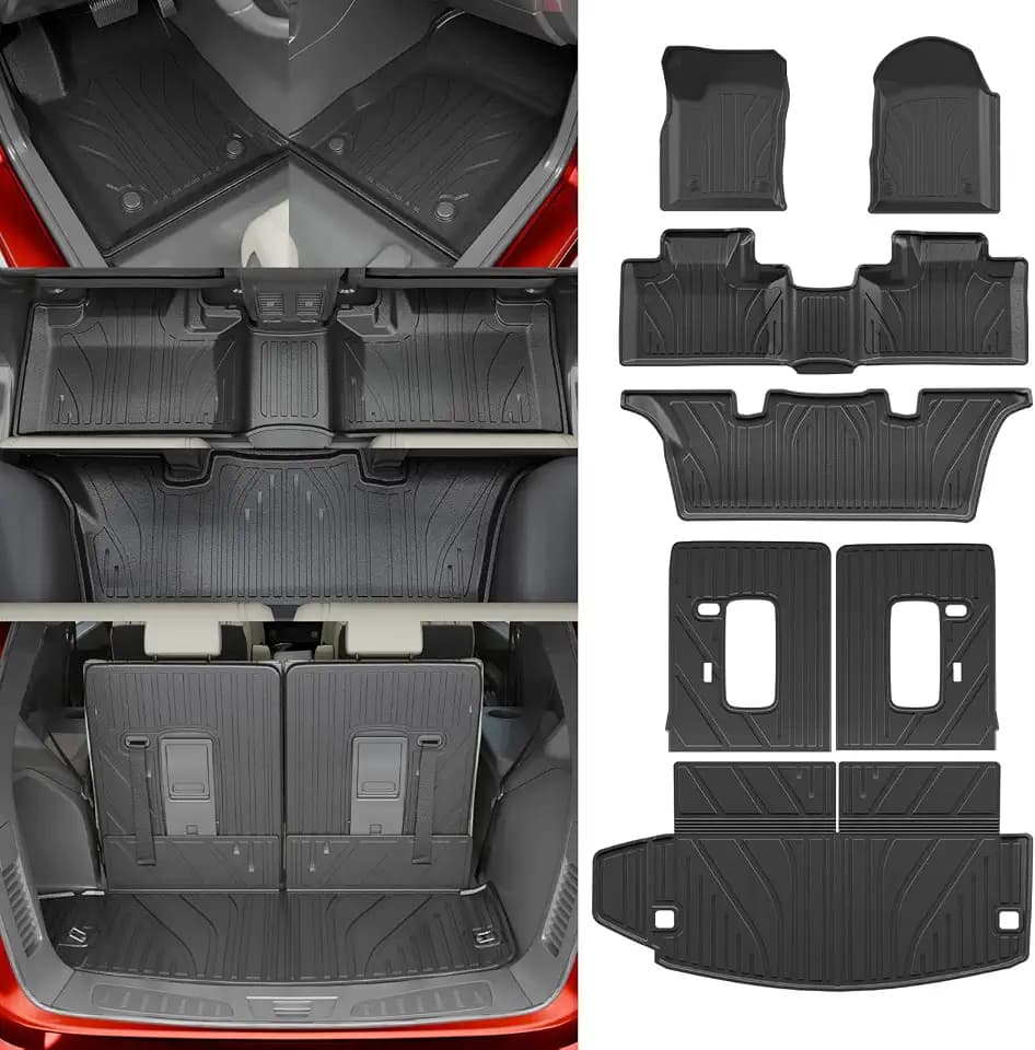 Floor Mats Set (7 PCS) for 2016-2025 2026 Dodge Durango 6-Seater