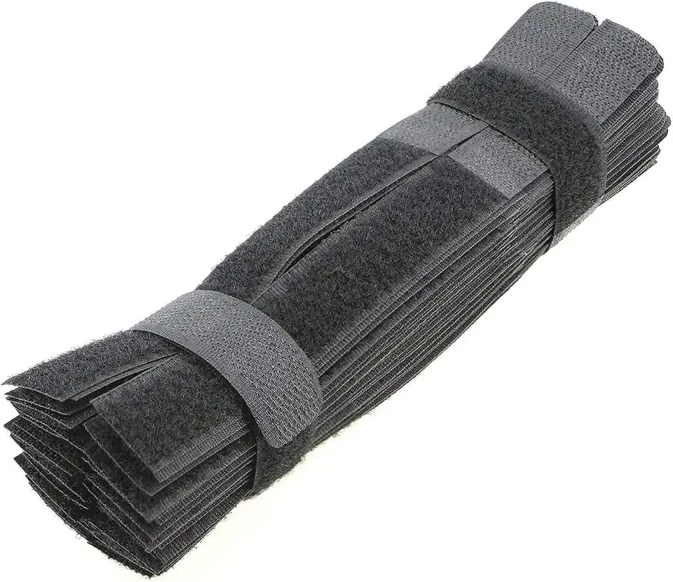 Reusable Cable Ties, 50 Pack 7 Inch Cable Straps for Cord Management, Black