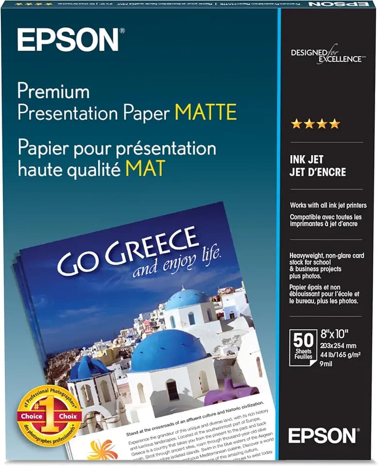 Epson Premium Presentation Paper Matte 8x10 50 Sheets S041467