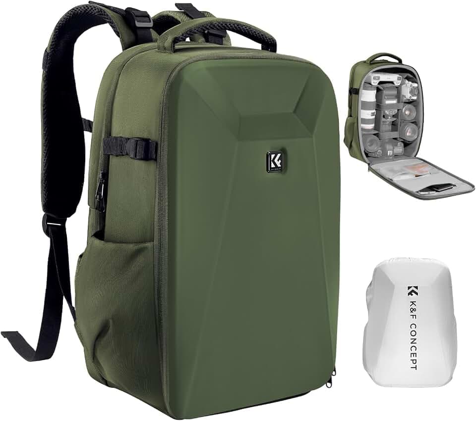 K&F CONCEPT Kamerarucksack Fotorucksack mit Hartschale Kameratasche