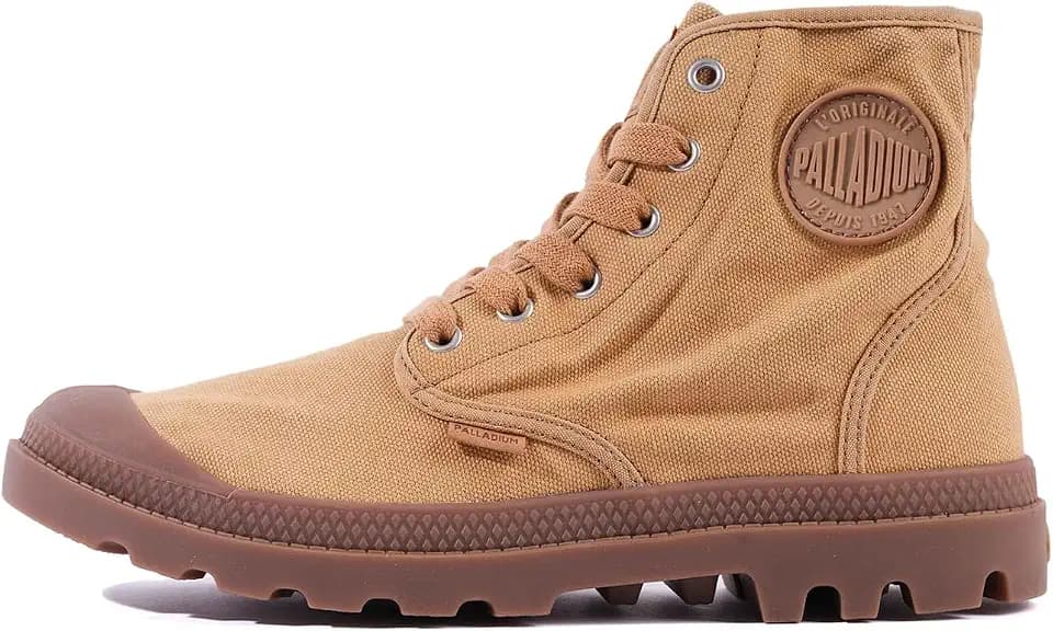 Palladium Men's Pampa Hi Boot, Vegan Canvas Lace Up Boot
