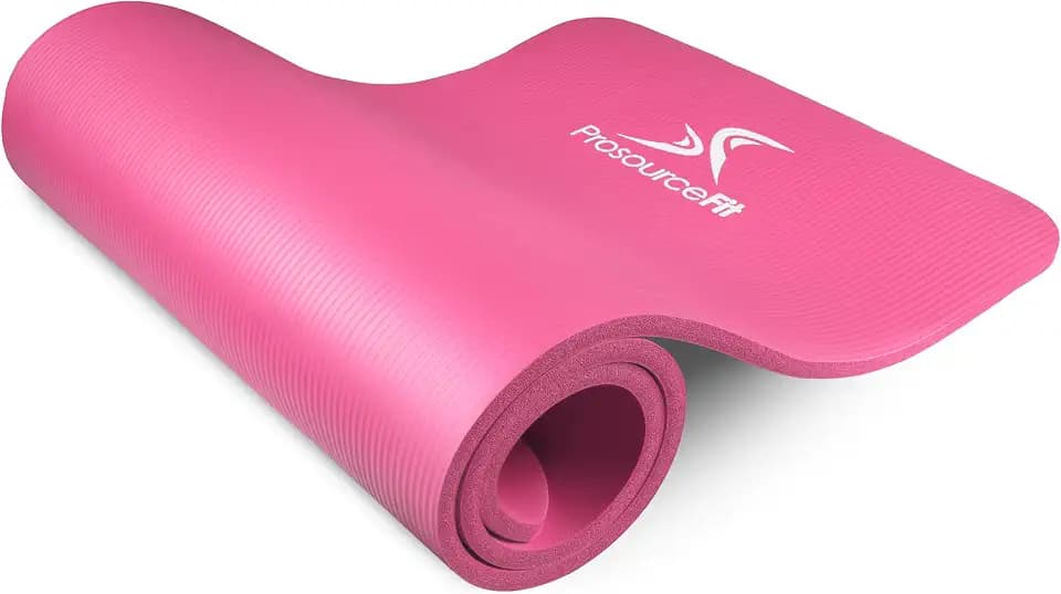 ProsourceFit Extra Thick Yoga and Pilates Mat, 71-inch Long High Density Exercise Mat with Comfort Foam and Carrying Strap