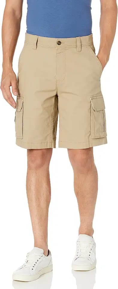 Amazon Essentials Men's 10" (25cm) Lightweight Cotton Blend Stretch Cargo Shorts