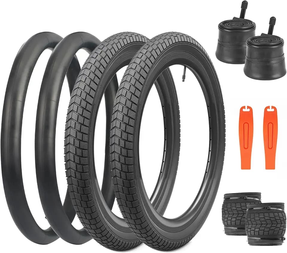 12/14/16/20x2.125 Bike Tires 1/2 Pack 12/16/20 Inch Kids Folding Replacement Tire/Tube Suitable for Tires 12/14/16/20x2.1/x2.125, 5 Colors