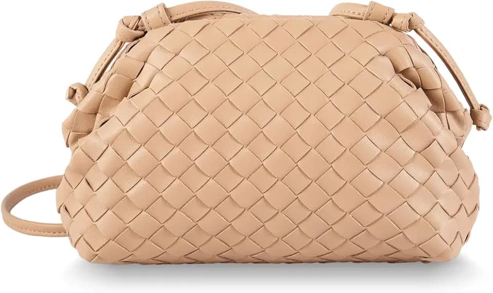 BRYCTSISEN Woven Clutch Purse Women Evening Pleated Dumpling Shoulder Bag
