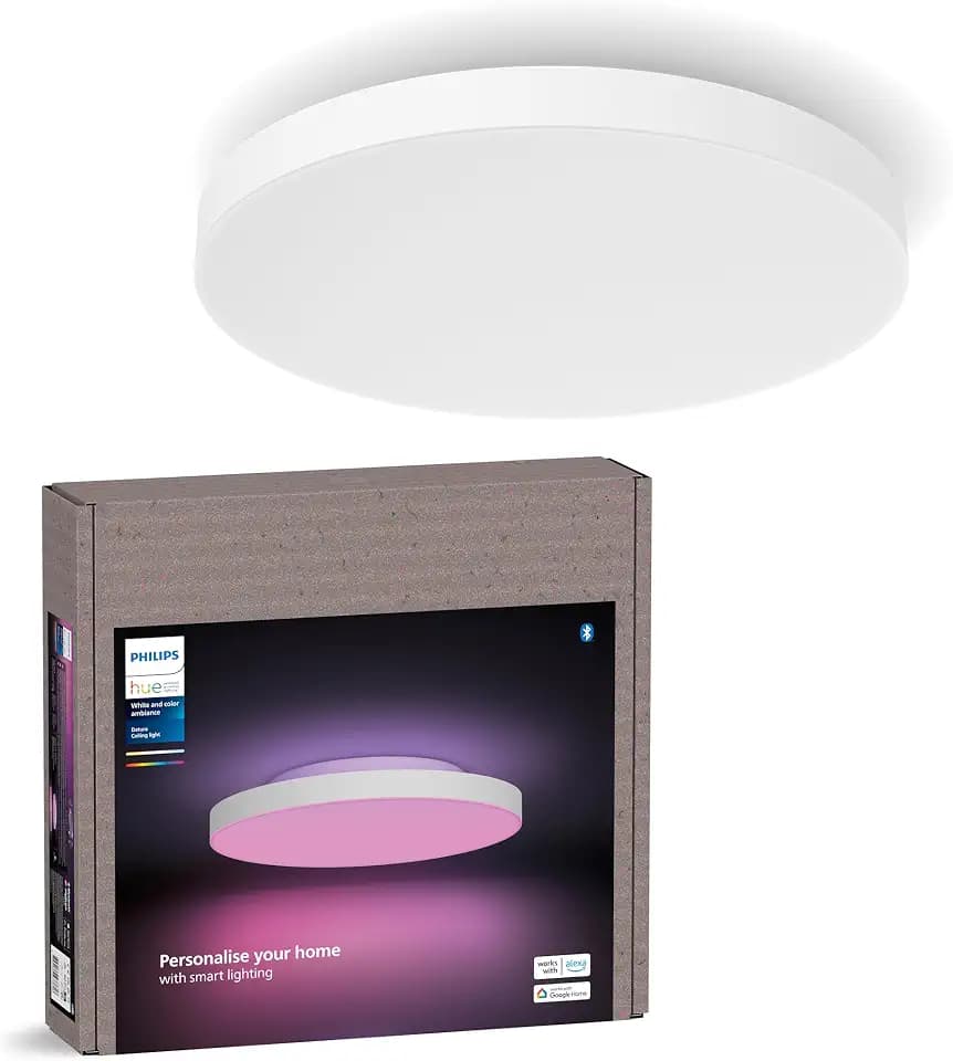 Philips Hue Datura Smart Ceiling Panel, Small Round, 1-Pack