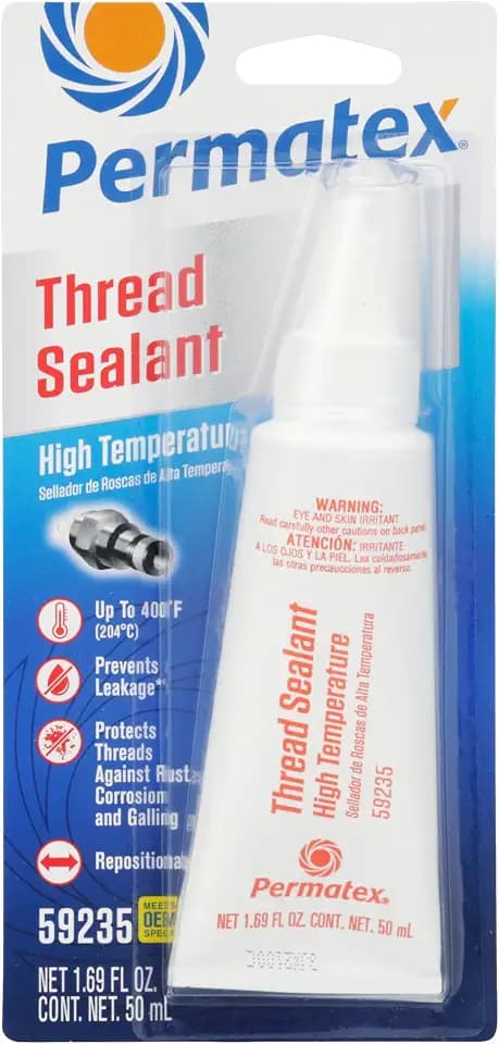 Permatex 59235 High Temperature Thread Sealant, 50 ml Tube