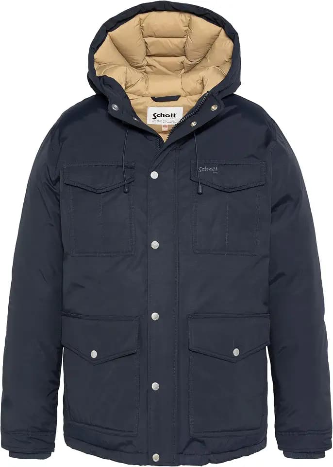Schott NYC Schott Bairon Parka mit Taschen, Marineblau, blau, S