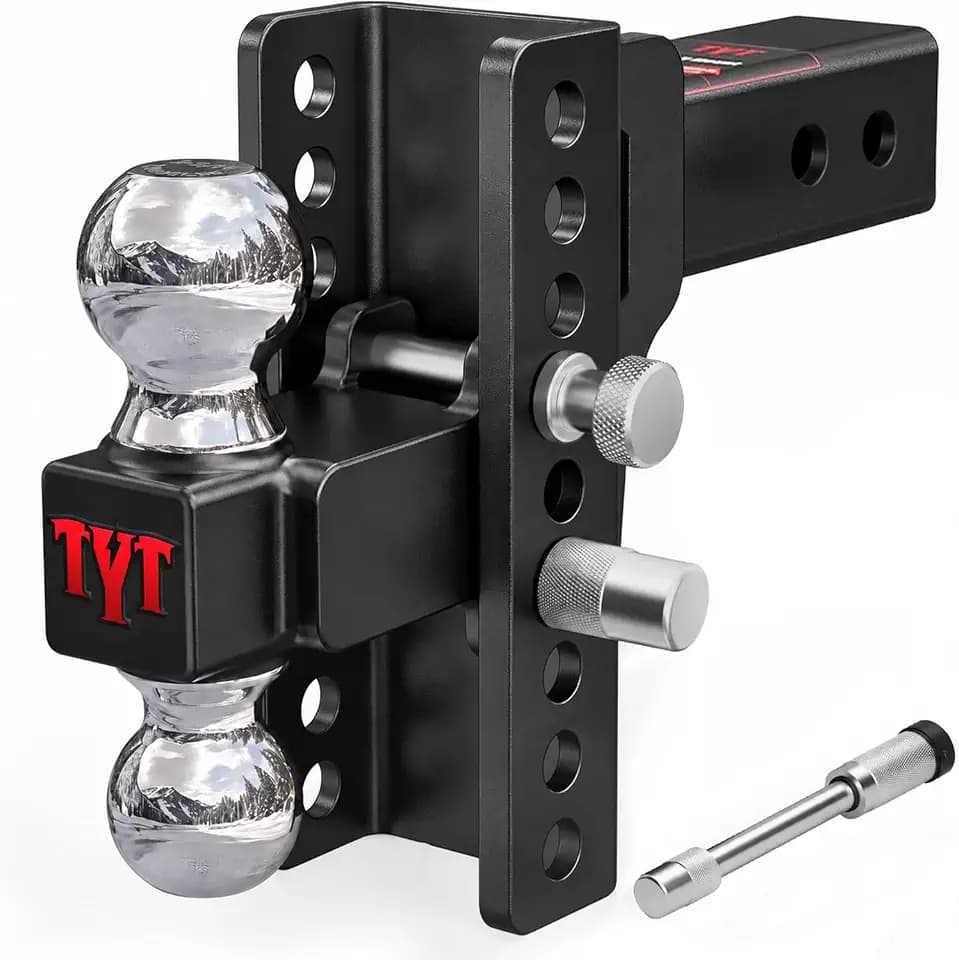 TYT Adjustable Trailer Hitch Ball Mount for 2-1/2 in Receiver